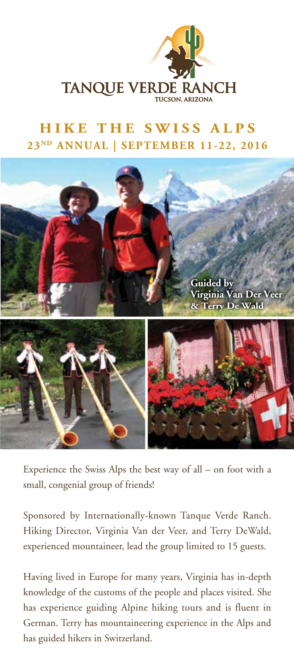 Hike the Swiss Alps 23Nd Annual | September 11-22, 2016