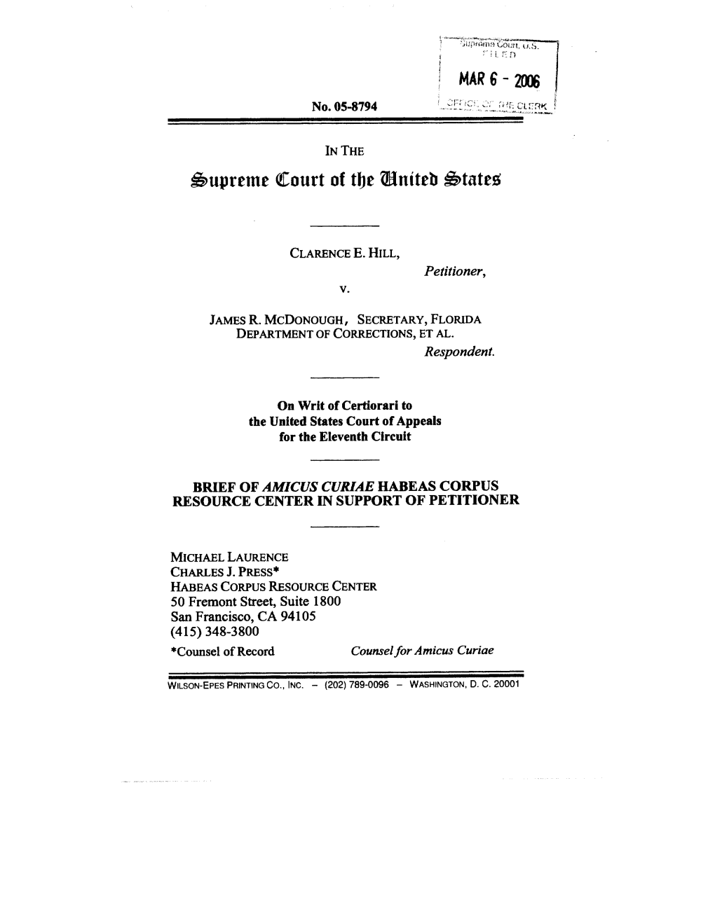 Habeas Corpus Resource Center Amicus Brief Supporting Petitioner