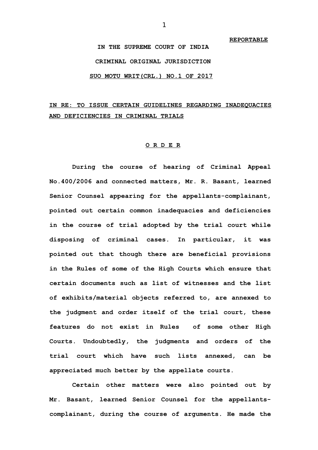 Record of Proceedings SUPREME COURT