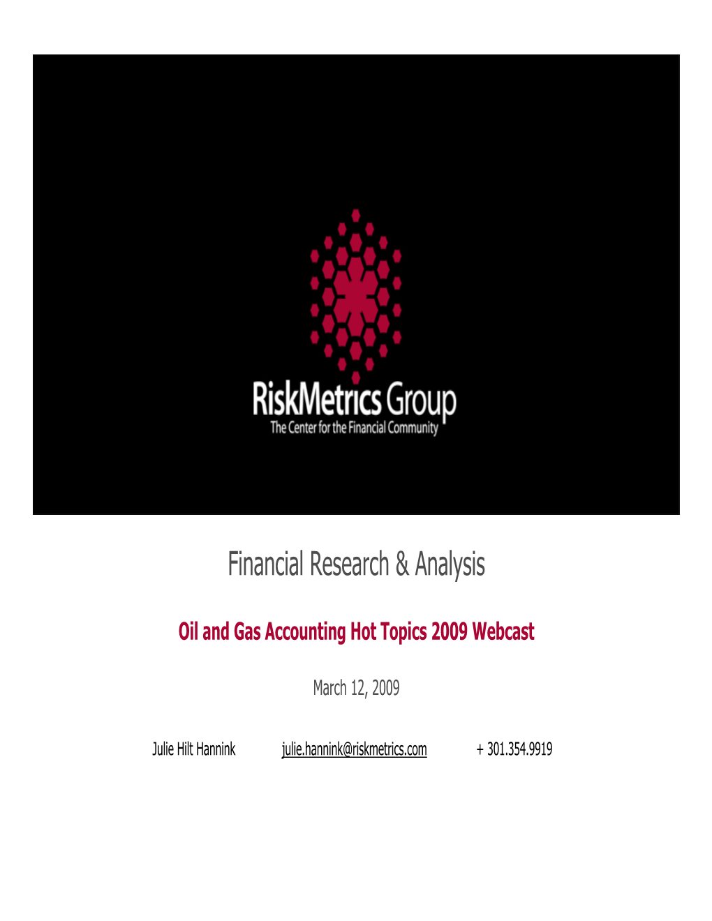 Financial Research & Analysis