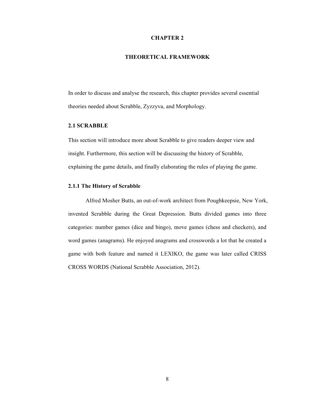 8 CHAPTER 2 THEORETICAL FRAMEWORK in Order to Discuss