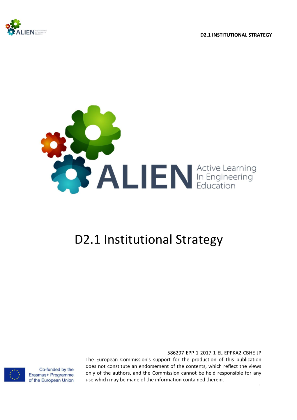 D2.1 Institutional Strategy