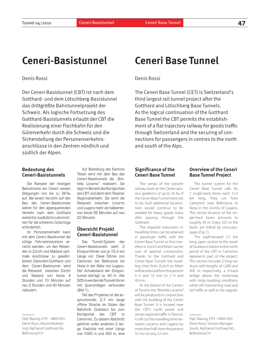 Ceneri-Basistunnel Ceneri Base Tunnel 47