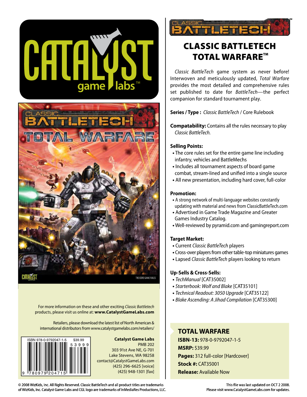 Classic Battletech Total Warfaretm