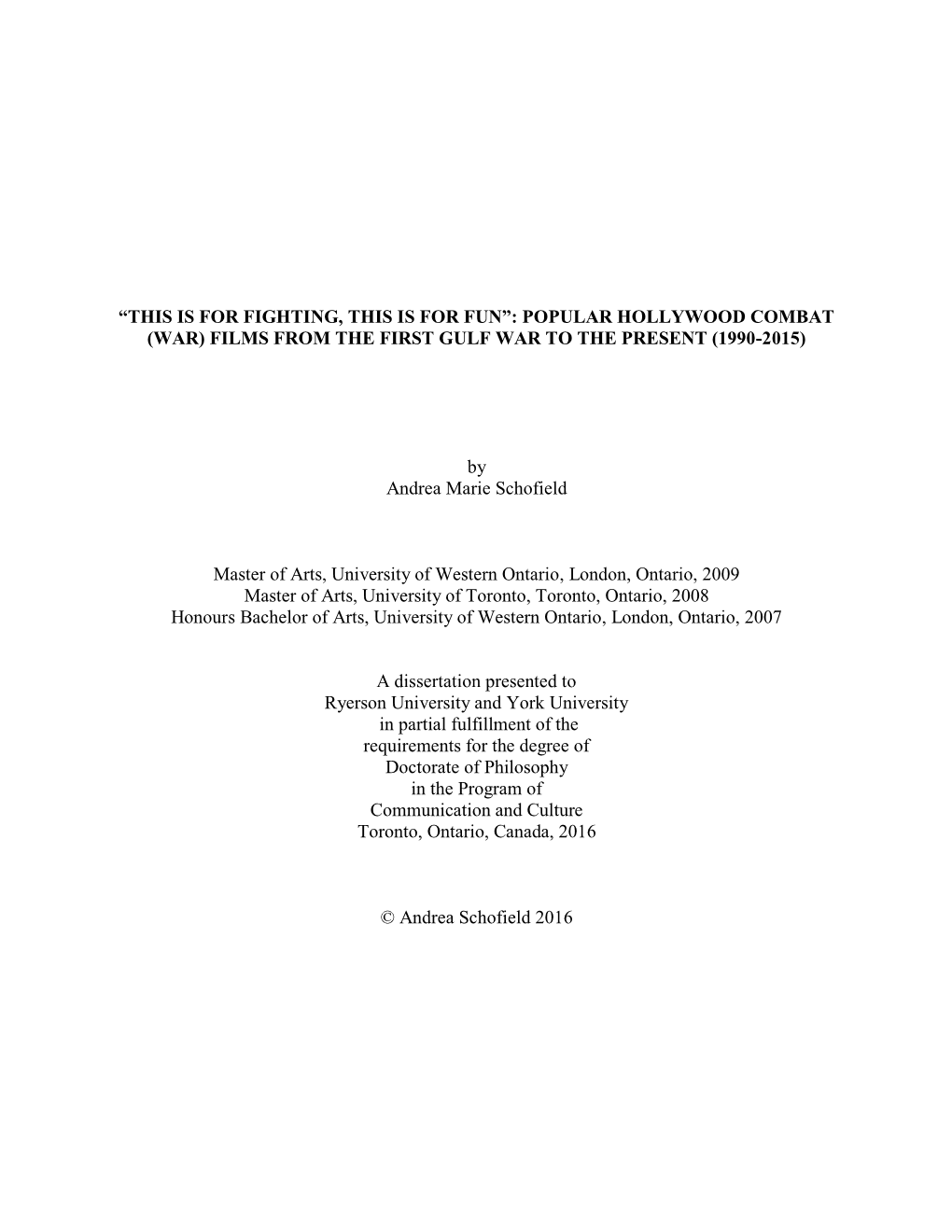 Communication and Culture Dissertation