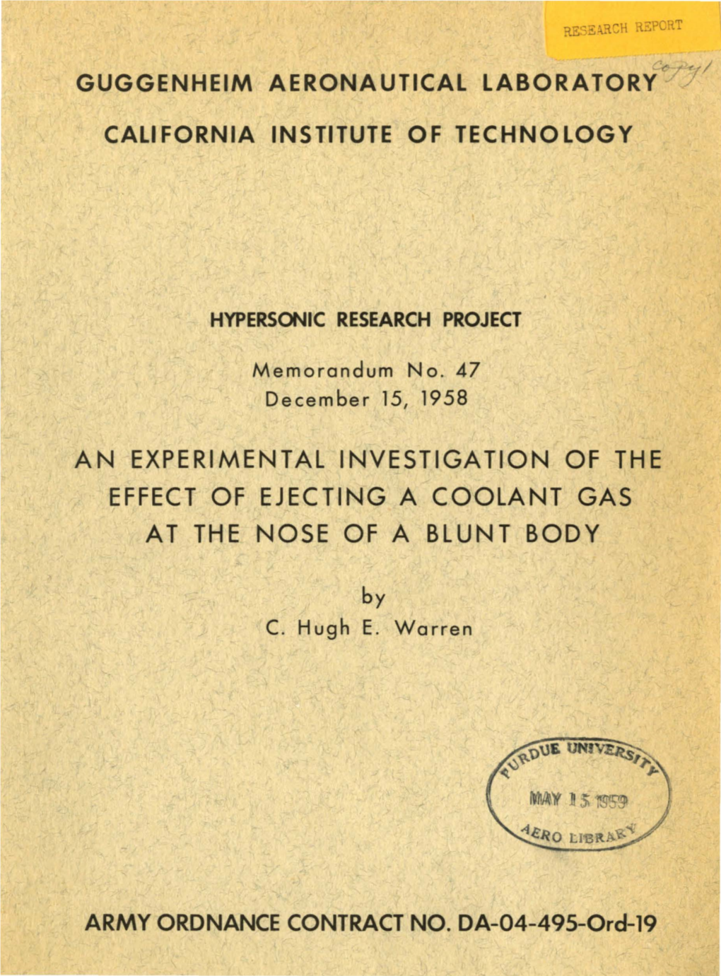 Guggenheim Aeronautical Laboratory~://; California