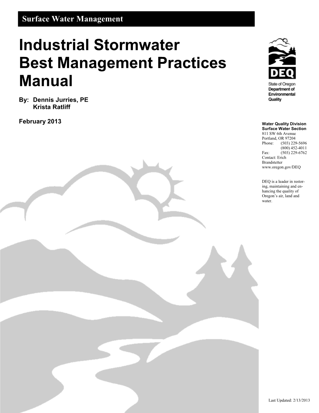 Industrial Stormwater Best Management Practices Manual