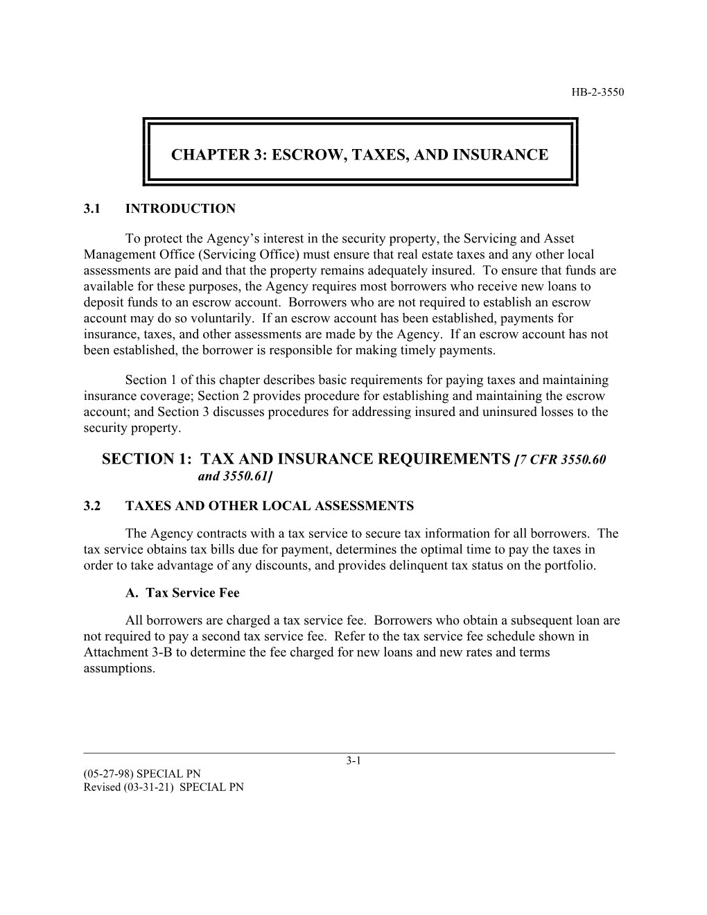 Chapter 3: Escrow, Taxes, and Insurance