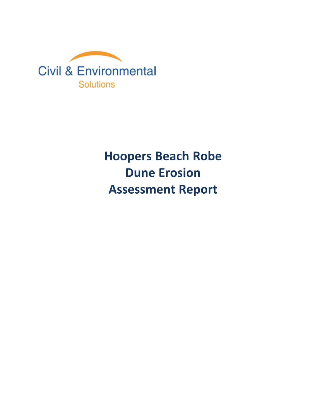 Hooper Beach Dune Erosion Assessment Report