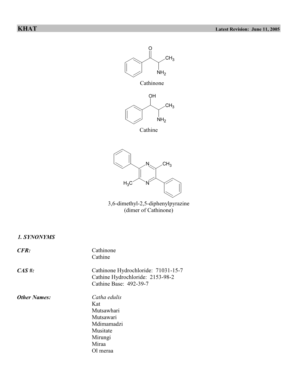 KHAT Latest Revision: June 11, 2005