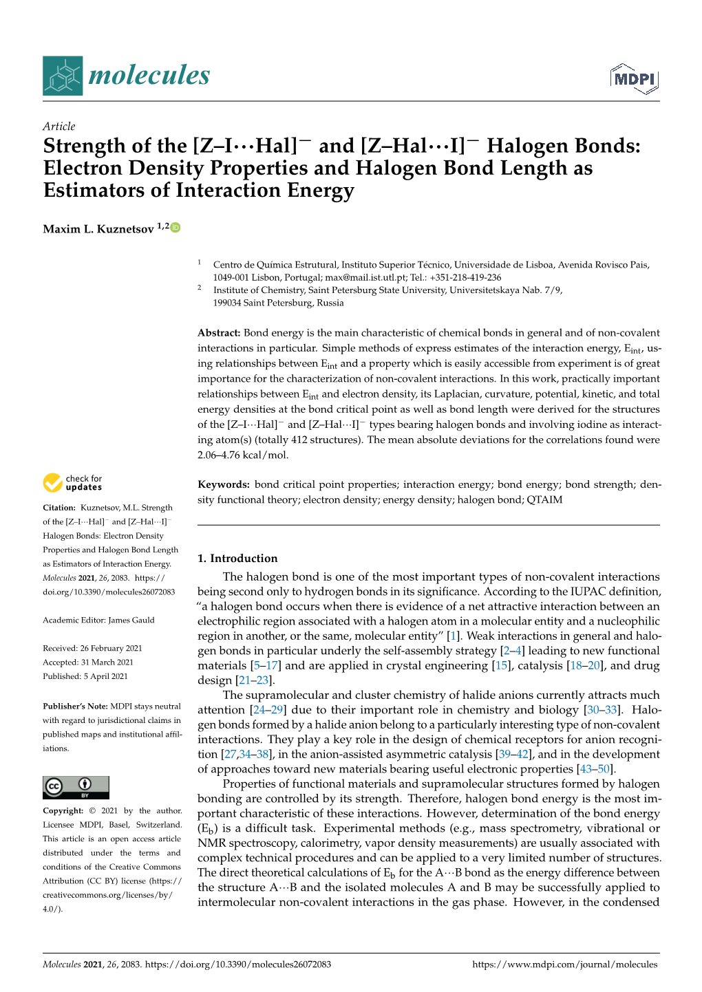 And [Z–Hali]- Halogen Bonds: Electron Density Properties And