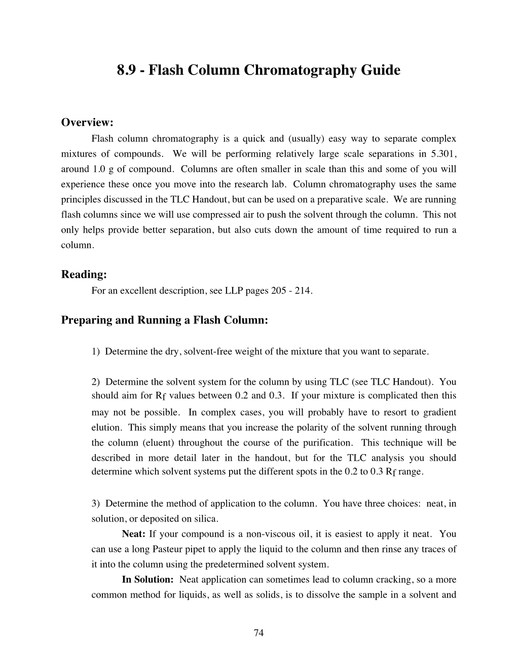 Flash Column Chromatography Guide