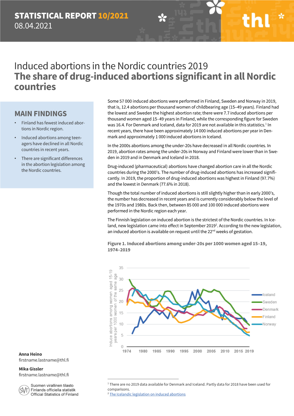 The Share of Drug-Induced Abortions Significant in All Nordic Countries