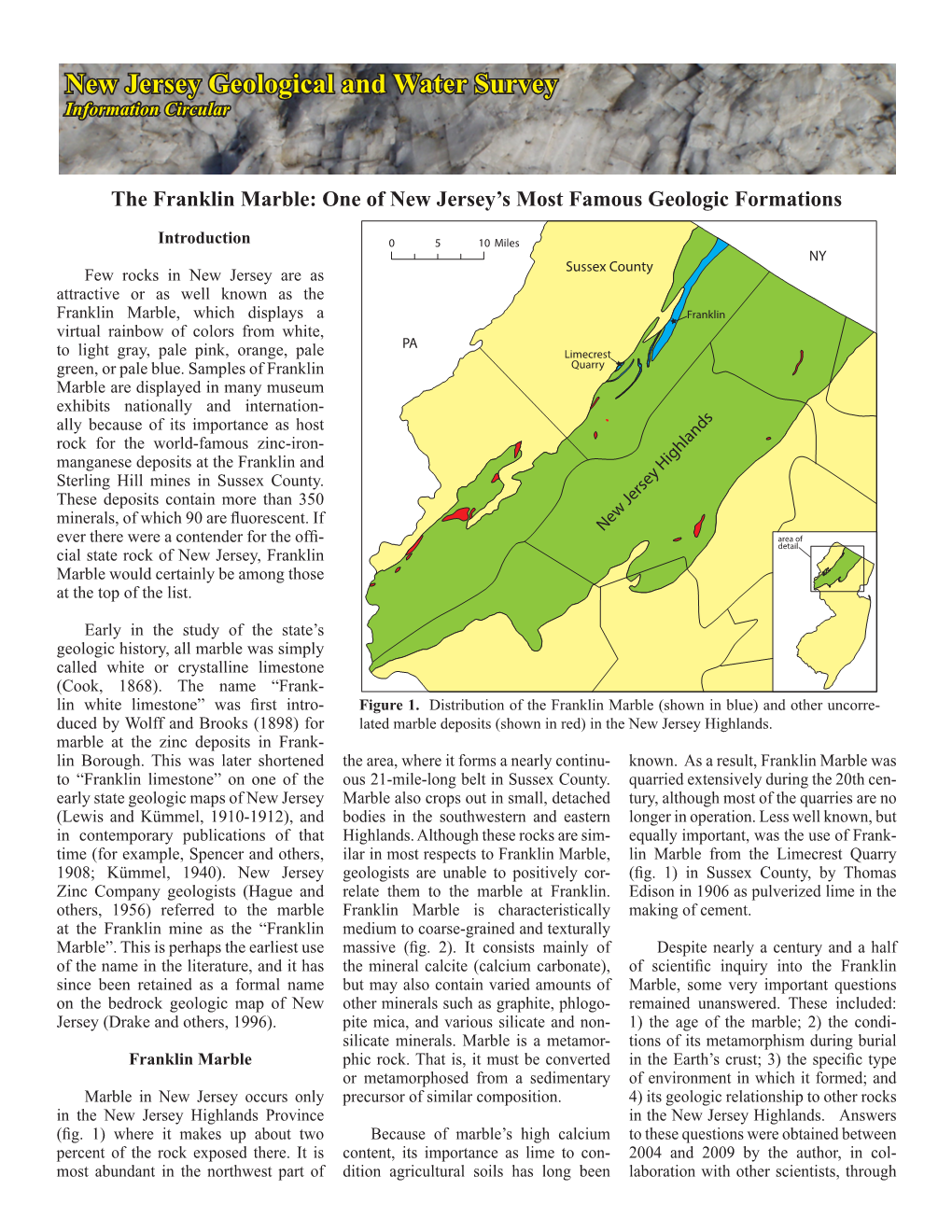 The Franklin Marble: One of New Jersey’S Most Famous Geologic Formations