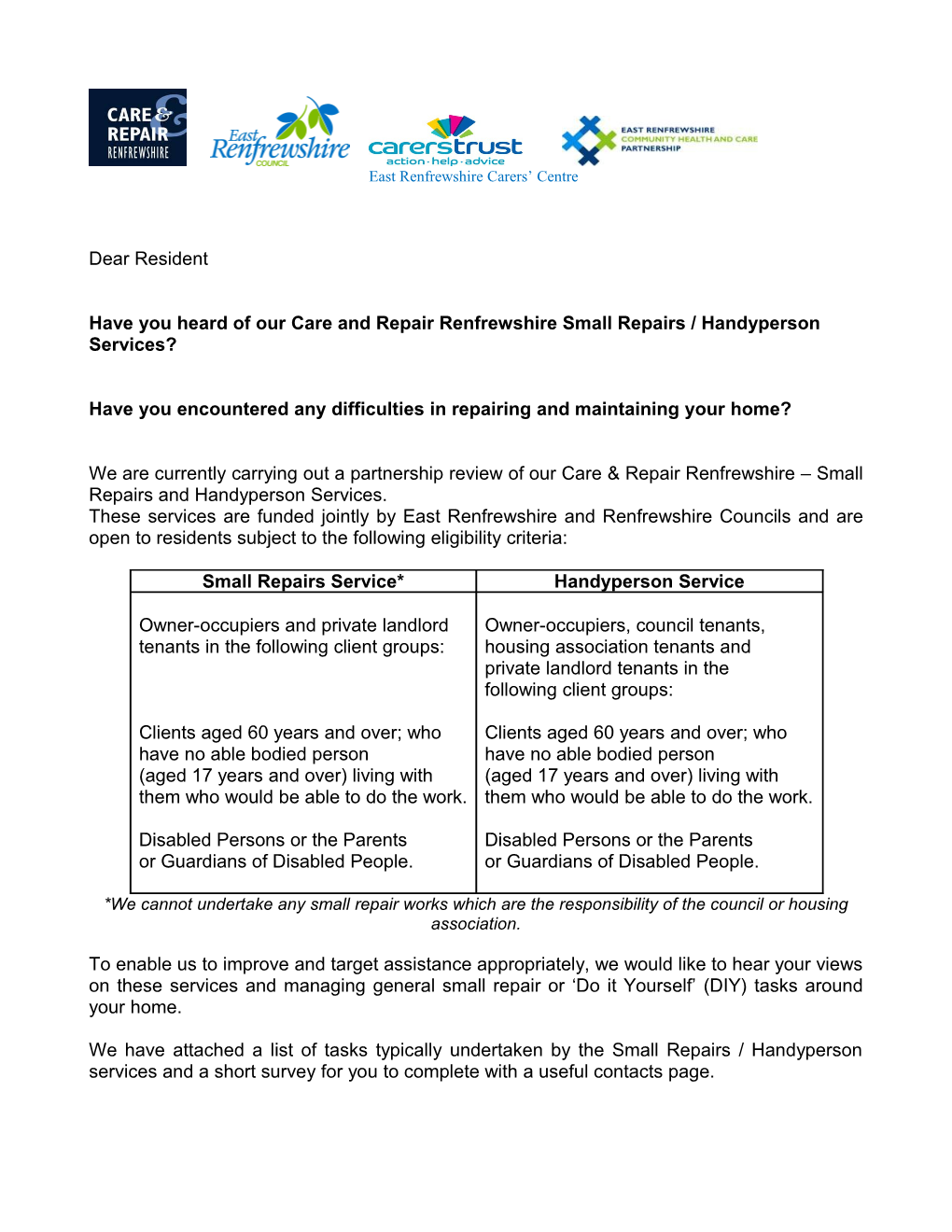 East Renfrewshire Carers Centre