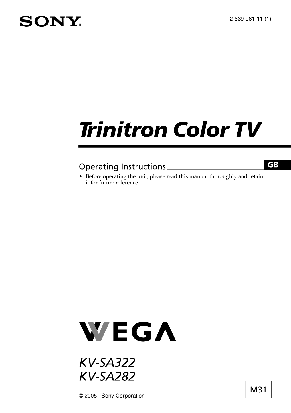 Trinitron Color TV