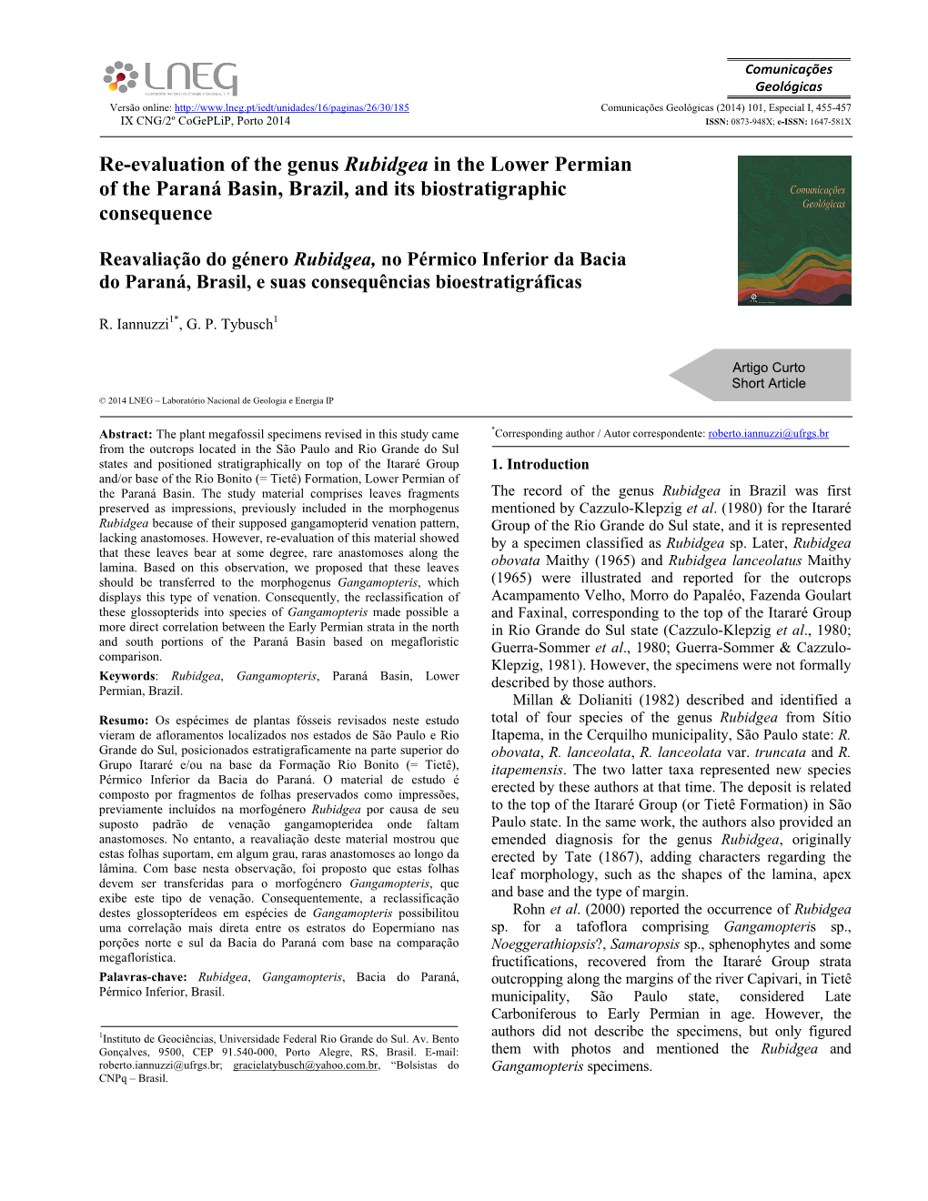 Re-Evaluation of the Genus Rubidgea in the Lower Permian of the Paraná Basin, Brazil, and Its Biostratigraphic Consequence