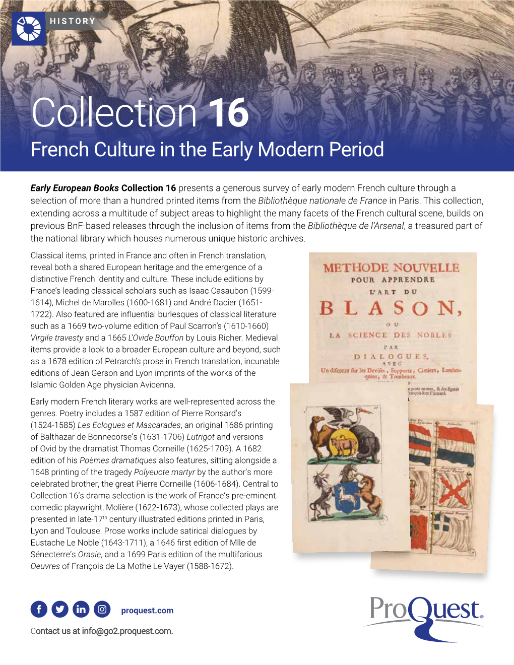 Collection 16 French Culture in the Early Modern Period