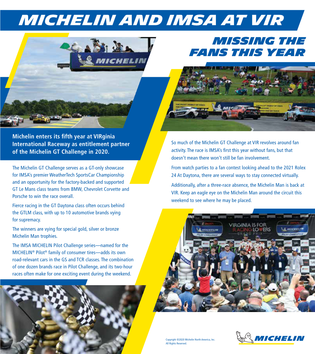 2020 Michelin Fan Guide IMSA