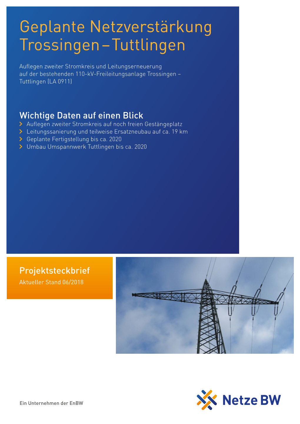 Geplante Netzverstärkung Trossingen–Tuttlingen