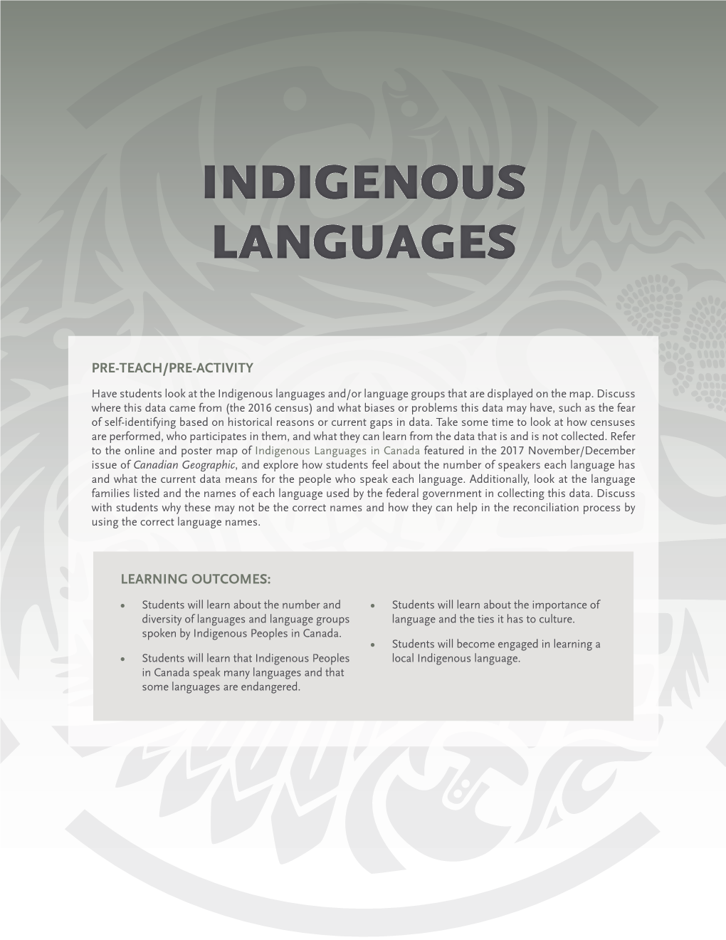 Indigenous Languages