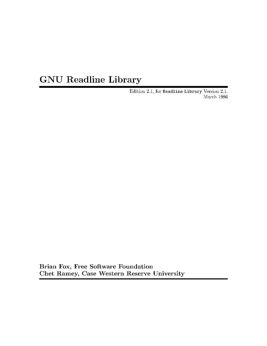 GNU Readline Library
