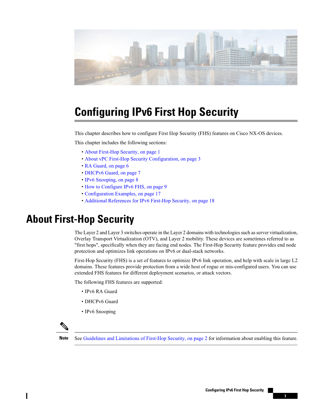 Configuring Ipv6 First Hop Security