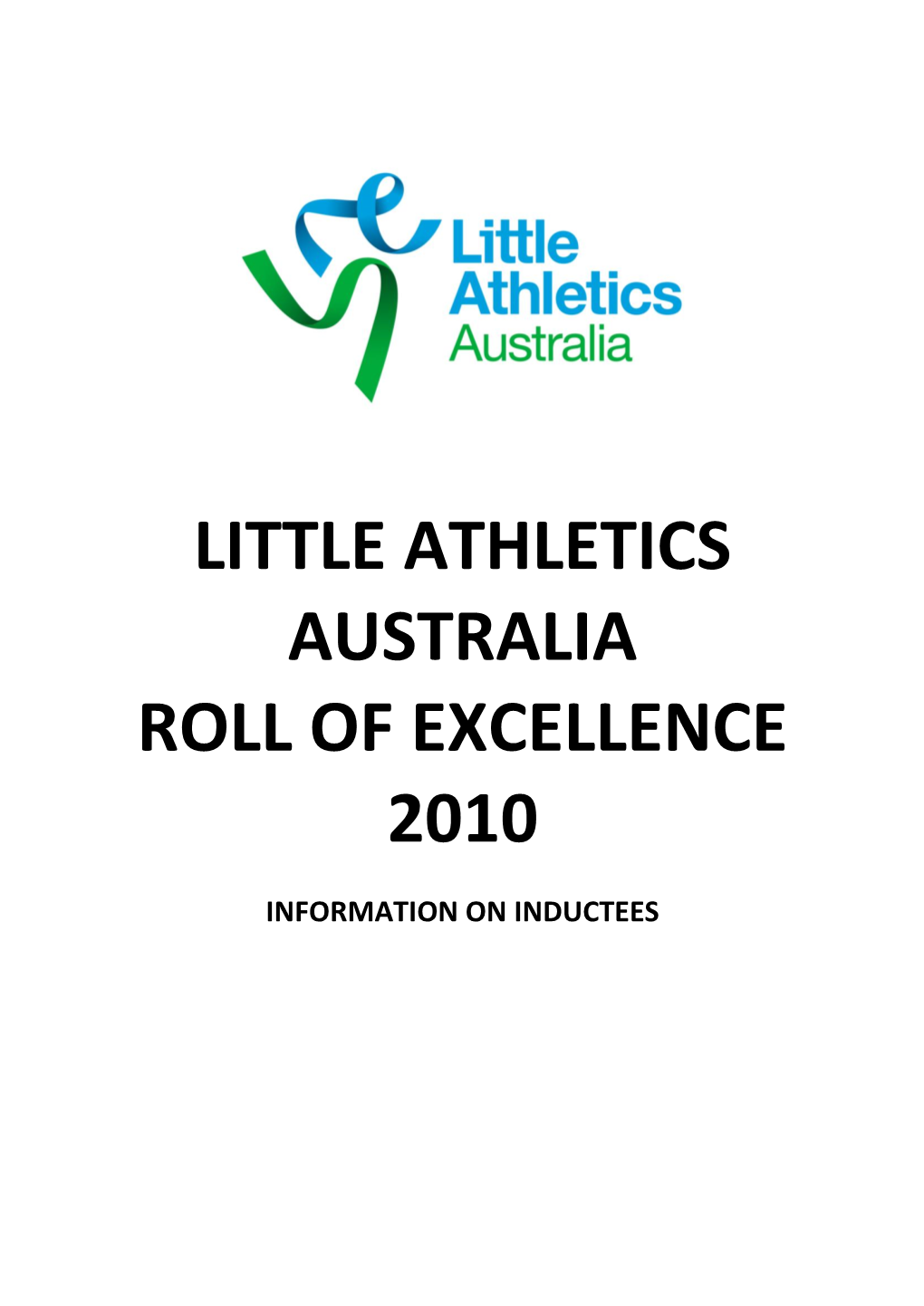 Little Athletics Australia Roll of Excellence 2010