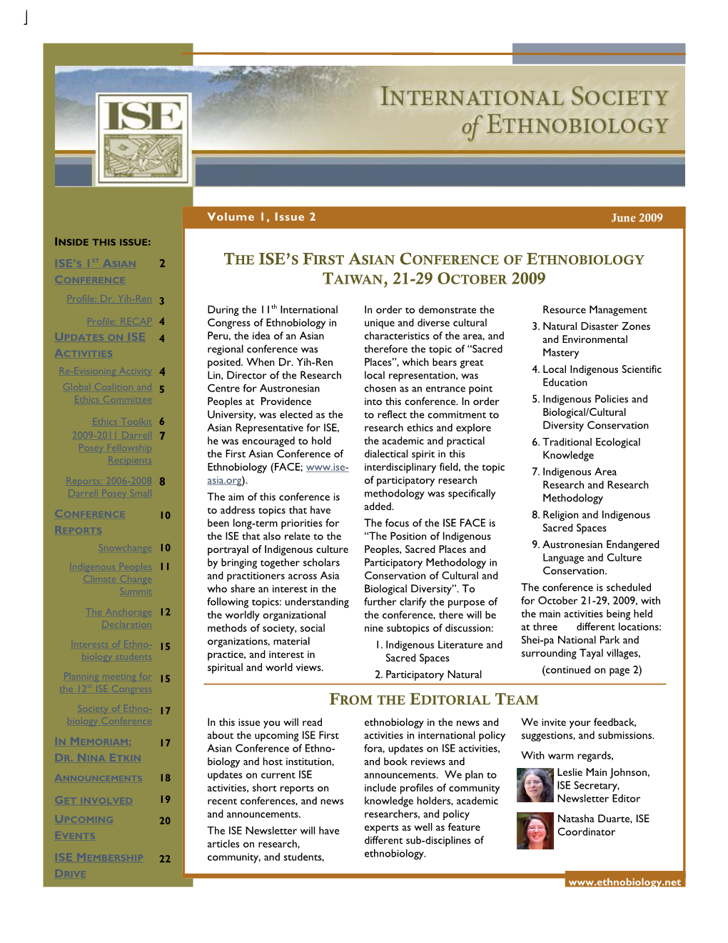 ISE Newsletter, Volume 1 Issue 2, Without Photos
