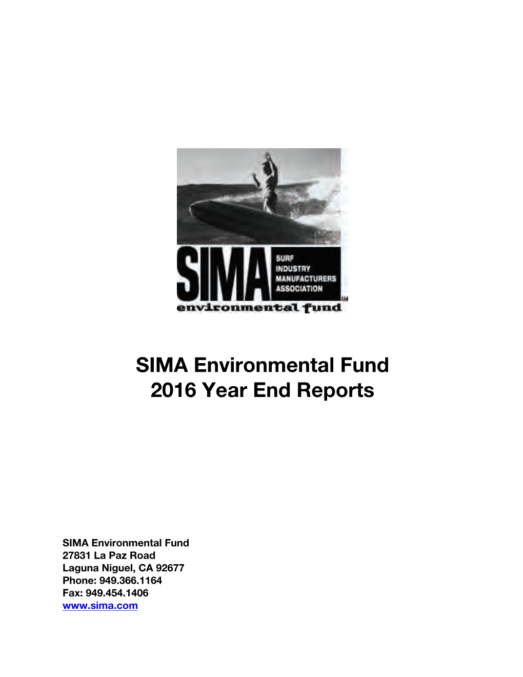 SIMA Environmental Fund 2016 Year End Reports
