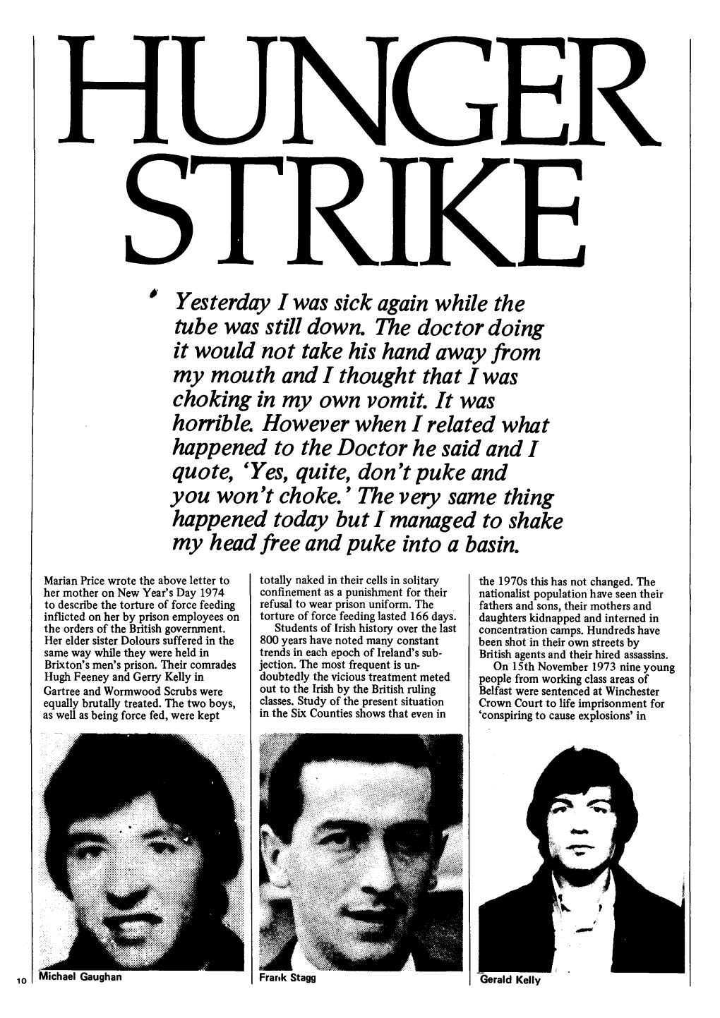 Article on Hungerstrike