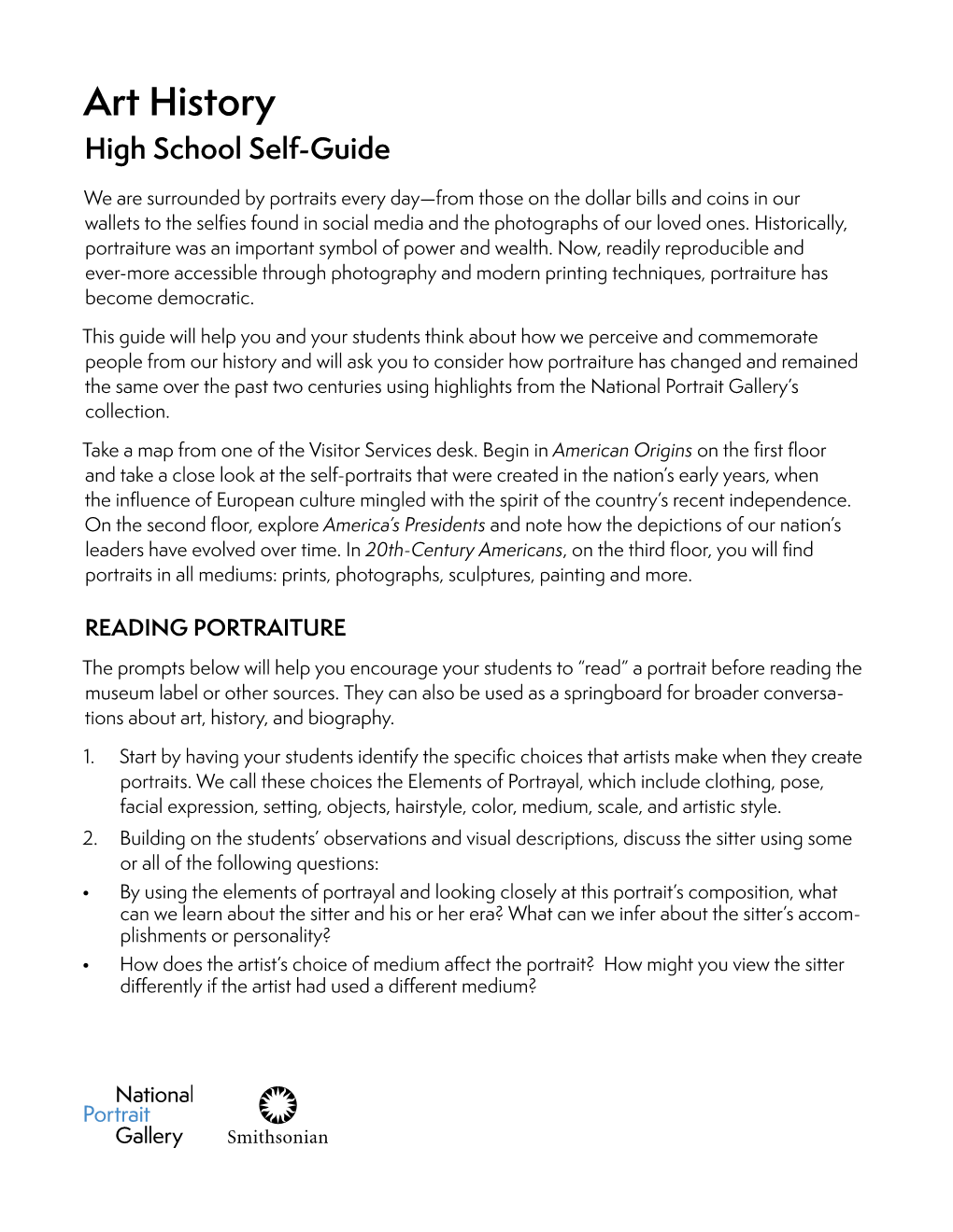 Art History High School Self-Guide