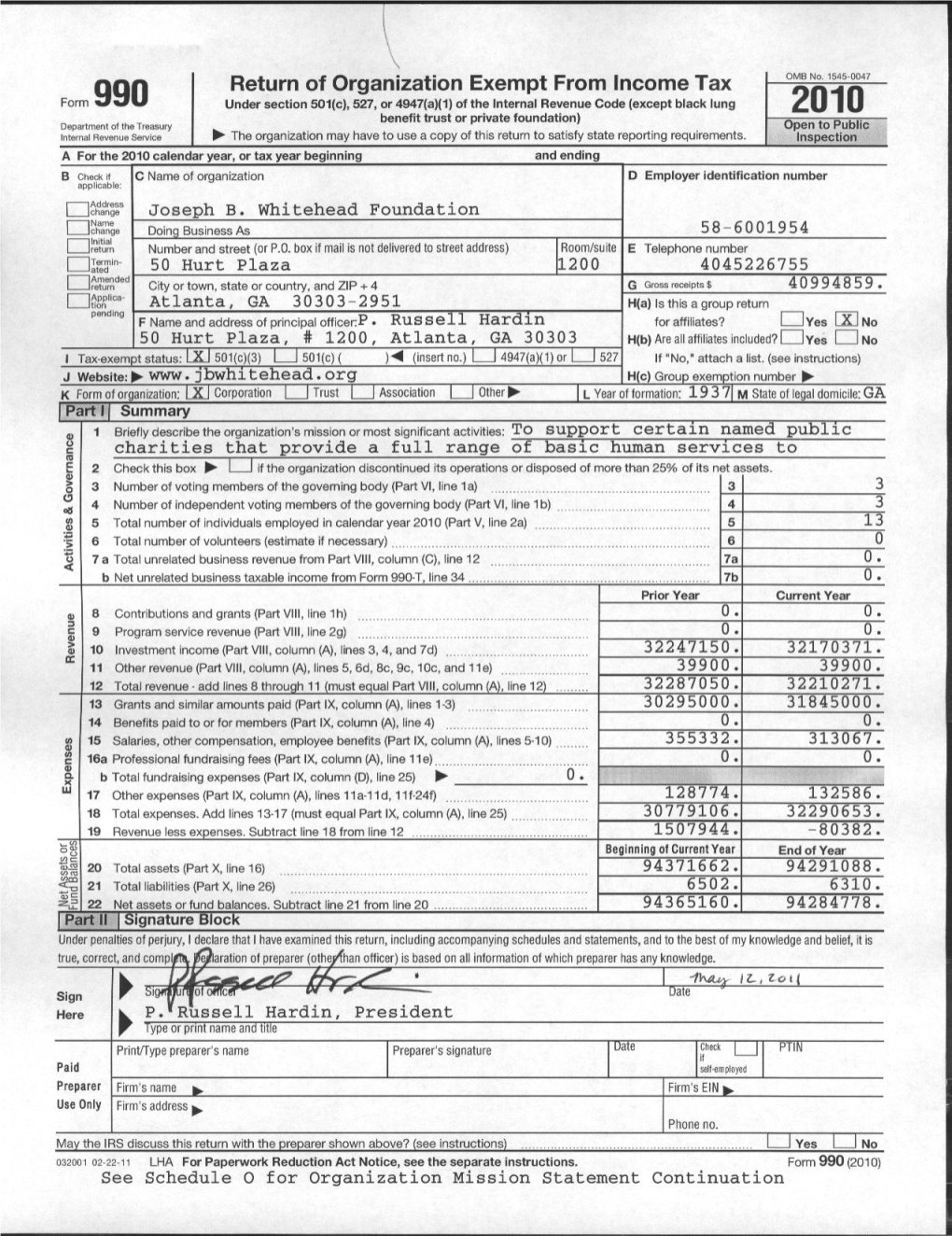 2010-JBW-Form-990.Pdf