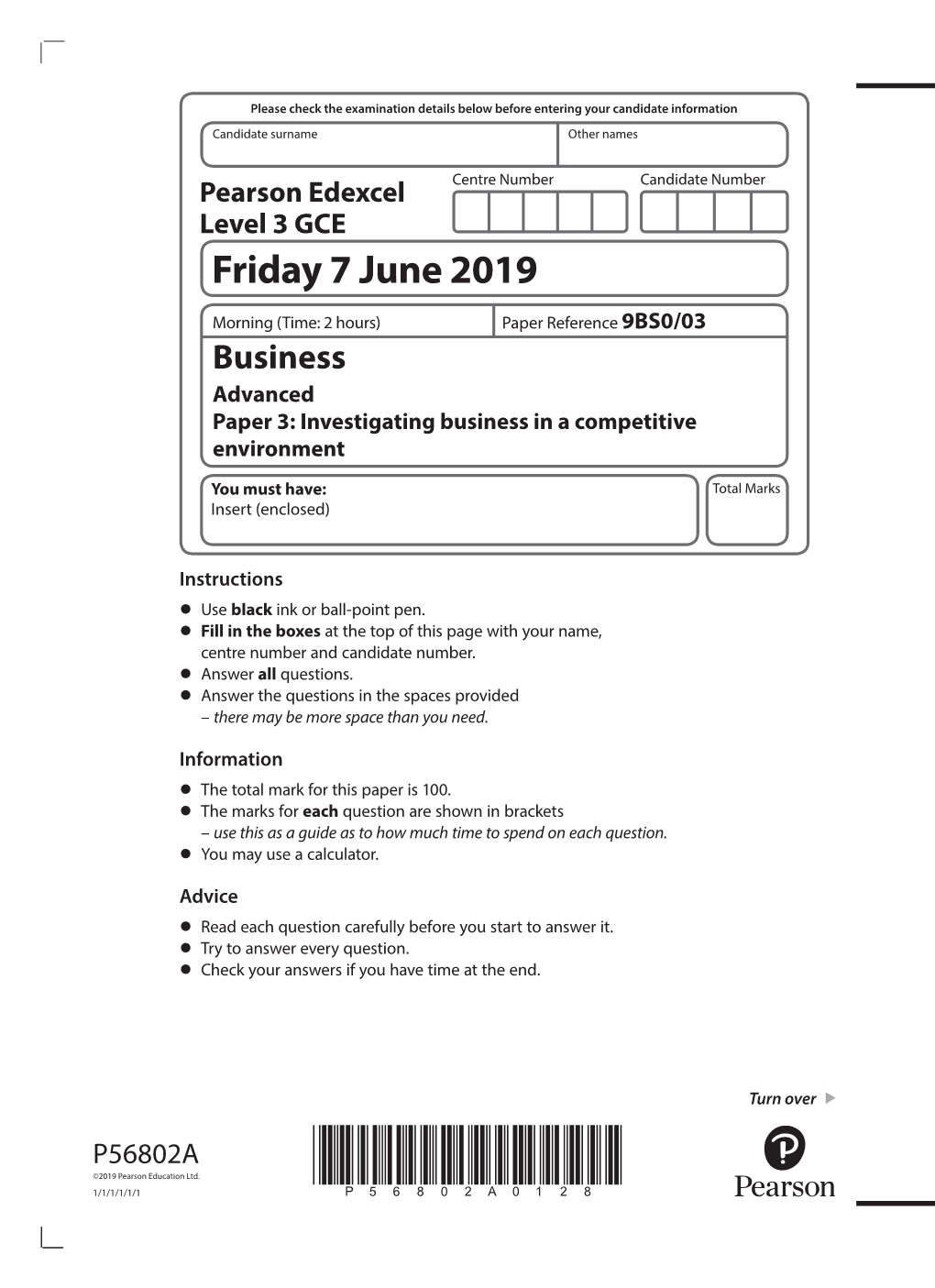 Paper 3: Investigating Business in a Competitive Environment