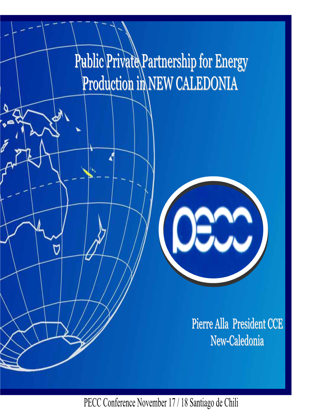 Public Private Partnership for Energy Production in NEW CALEDONIA