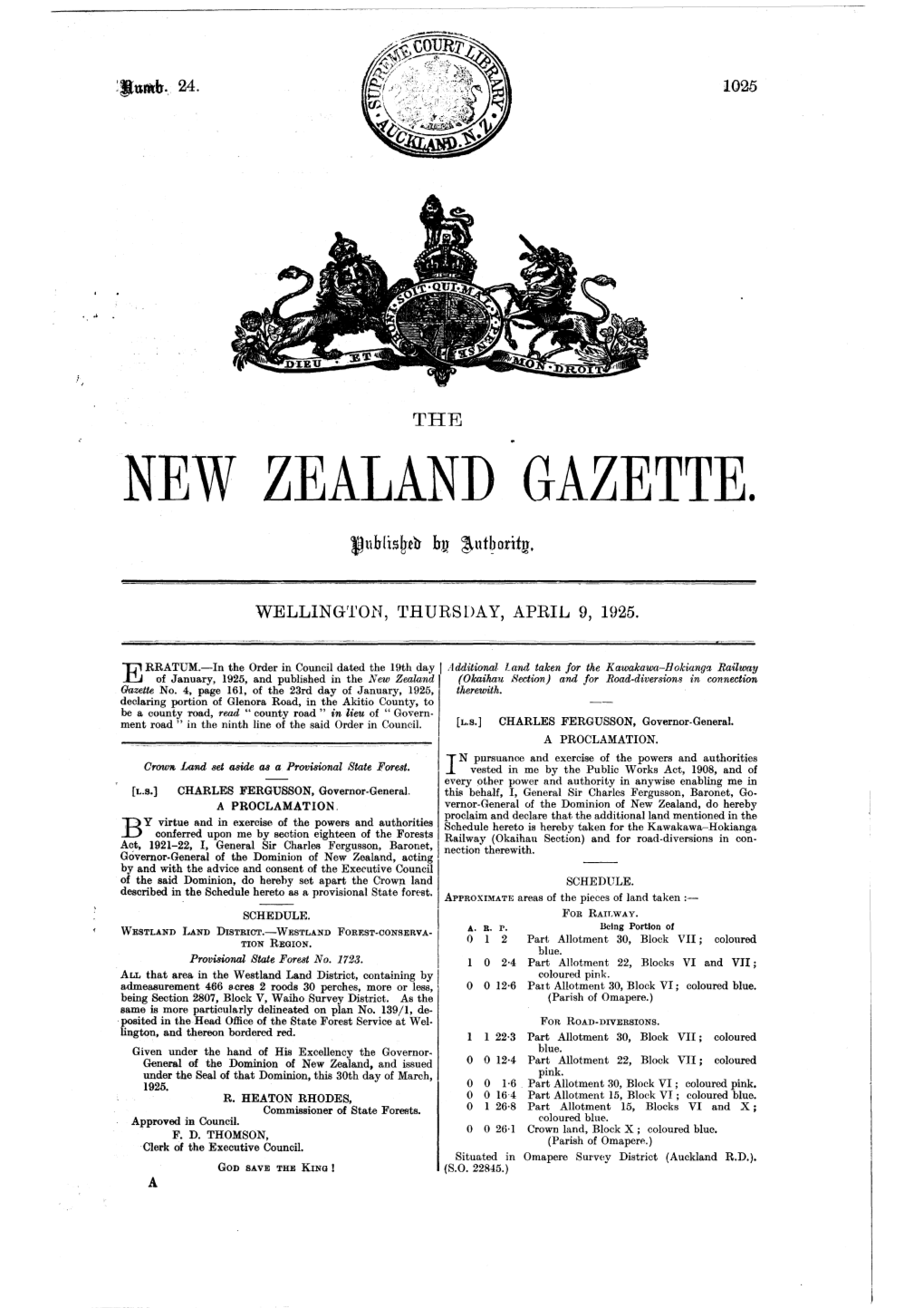 New Zealand Gazette