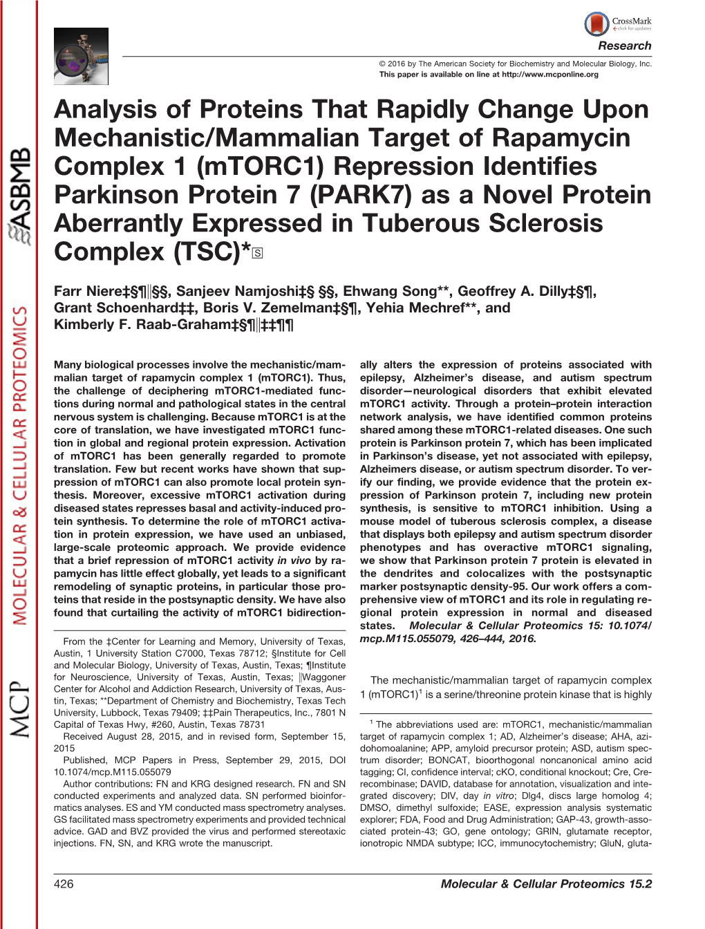 Analysis of Proteins That Rapidly Change Upon Mechanistic