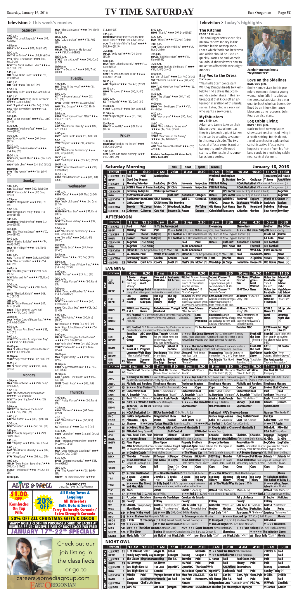 Check out Our Job Listing in the Classifieds Or Go to Careers