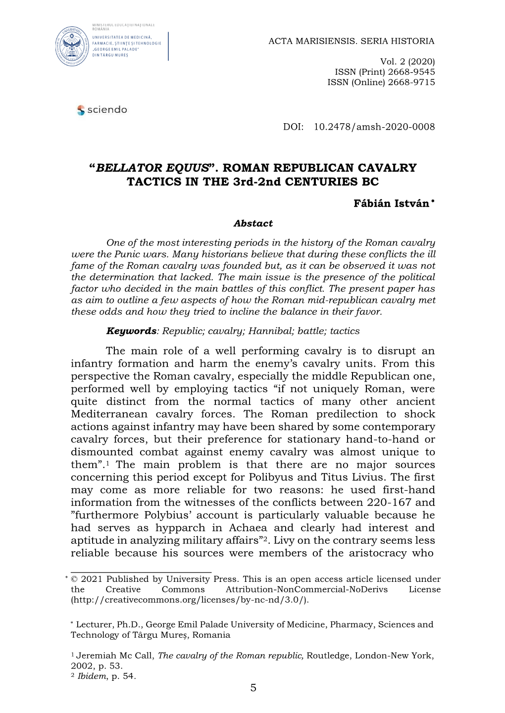 ROMAN REPUBLICAN CAVALRY TACTICS in the 3Rd-2Nd