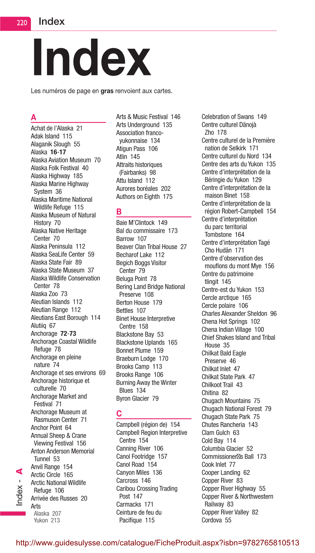 Index Index Les Numéros De Page En Gras Renvoient Aux Cartes