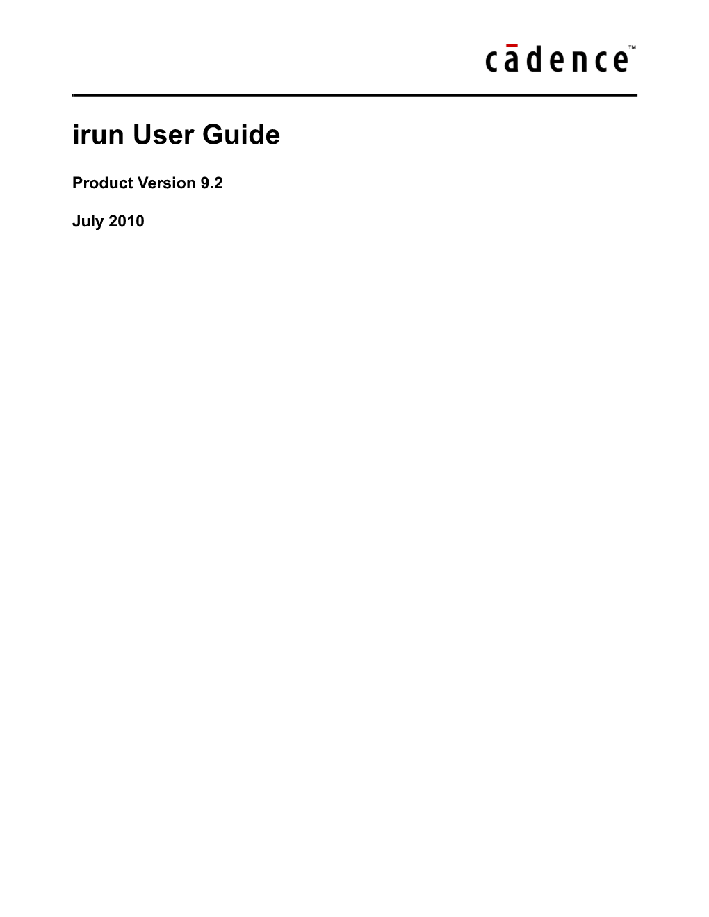 Irun User Guide