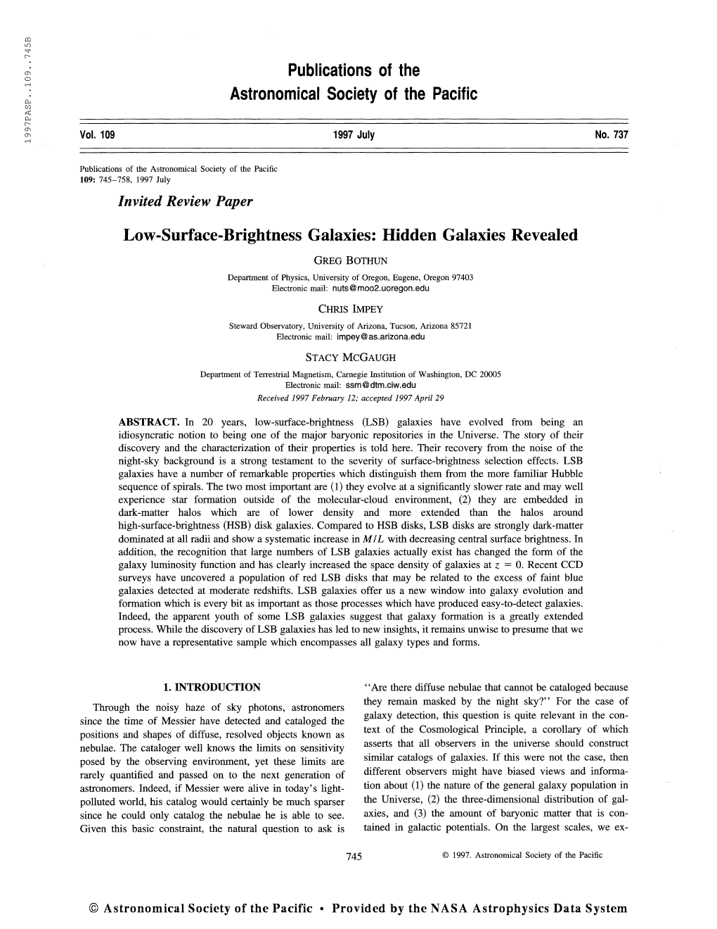 Publications of the Astronomical Society of the Pacific Vol. 109 1997