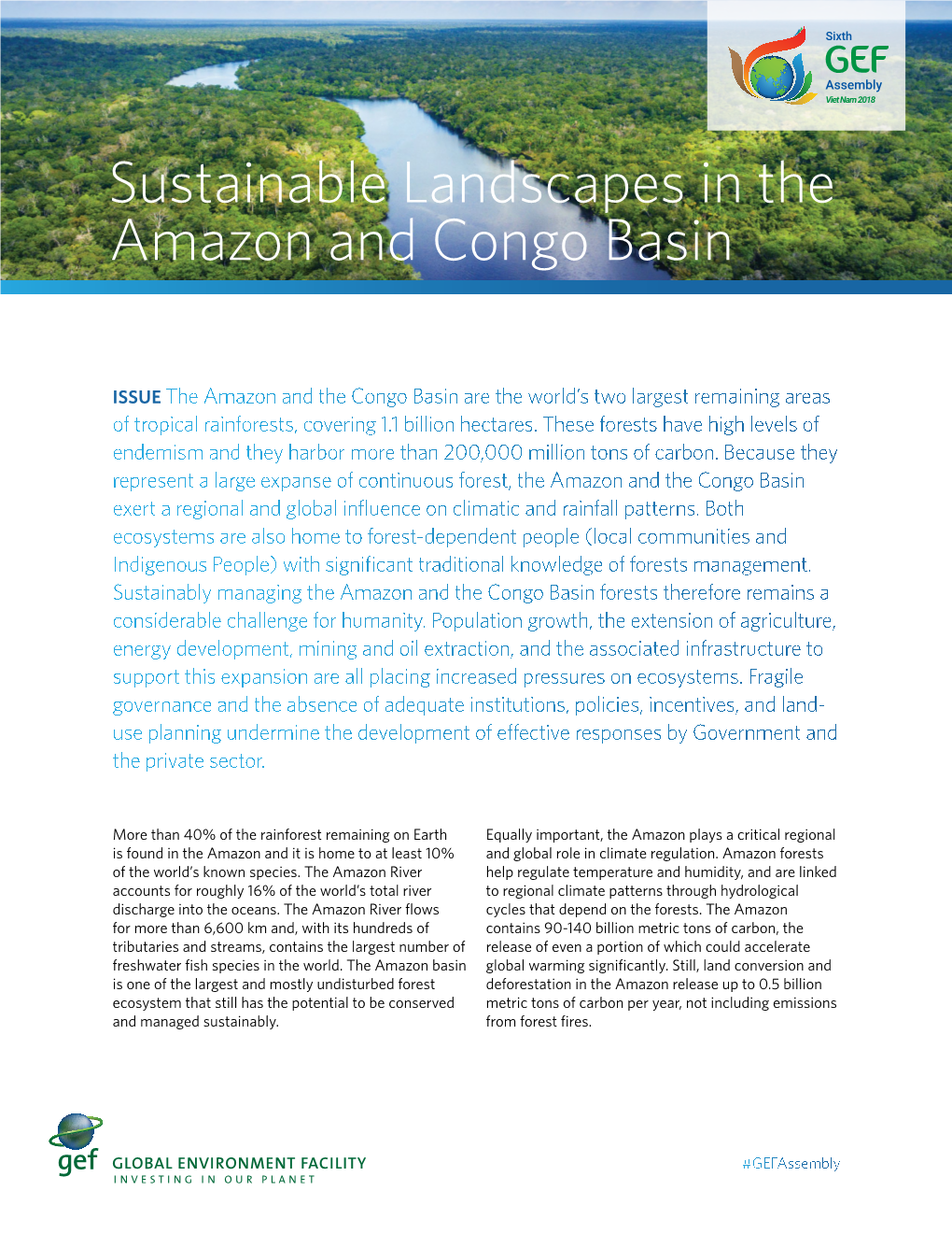 Sustainable Landscapes in the Amazon and Congo Basin