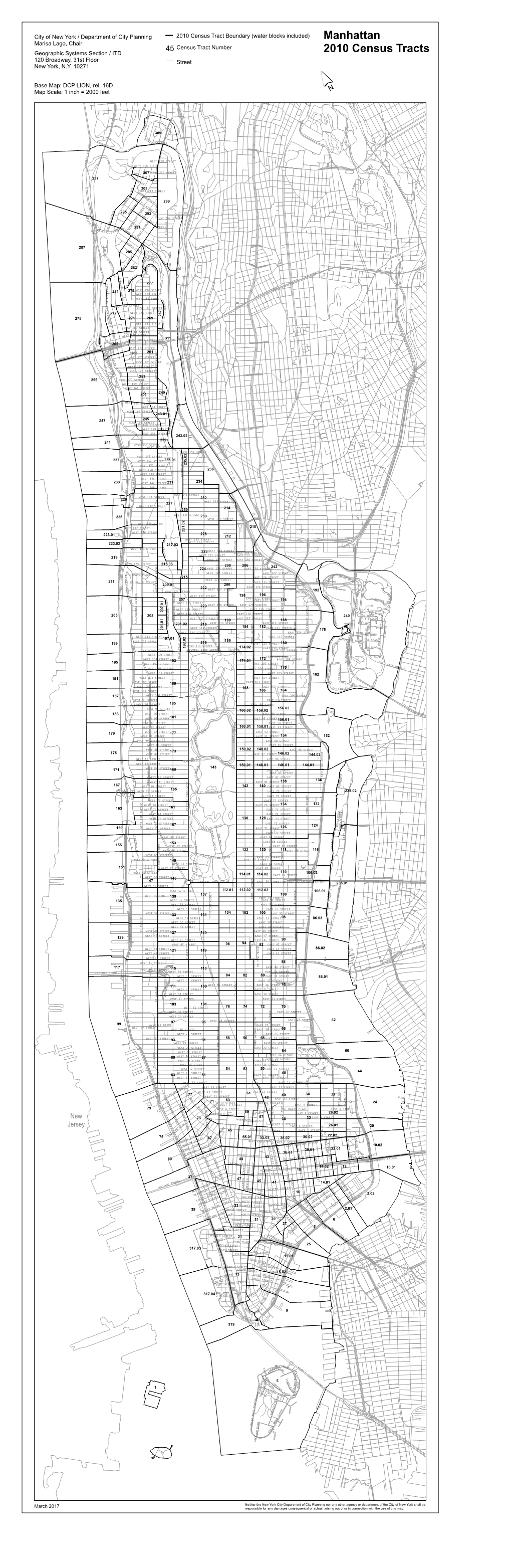 Manhattan 2010 Census Tracts