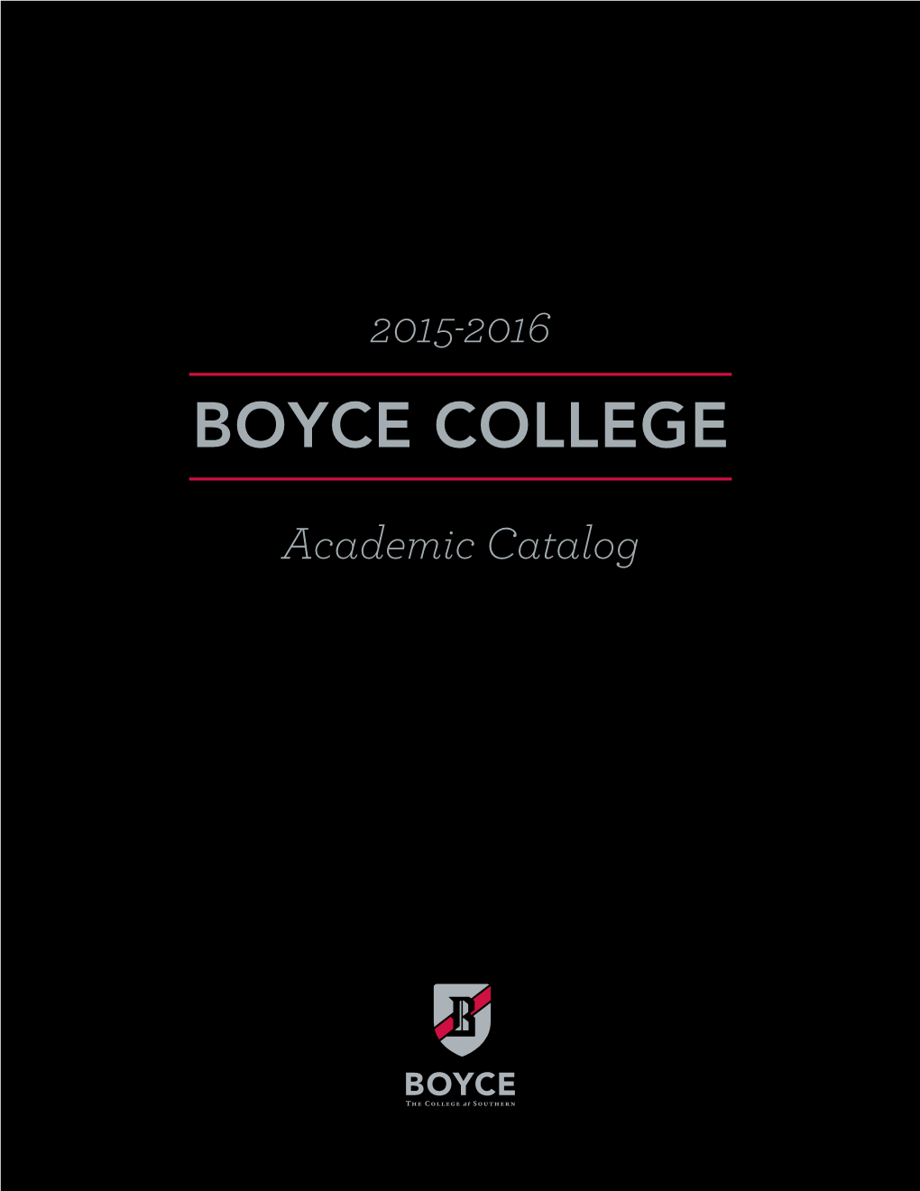 Academic Catalog 2015-2016