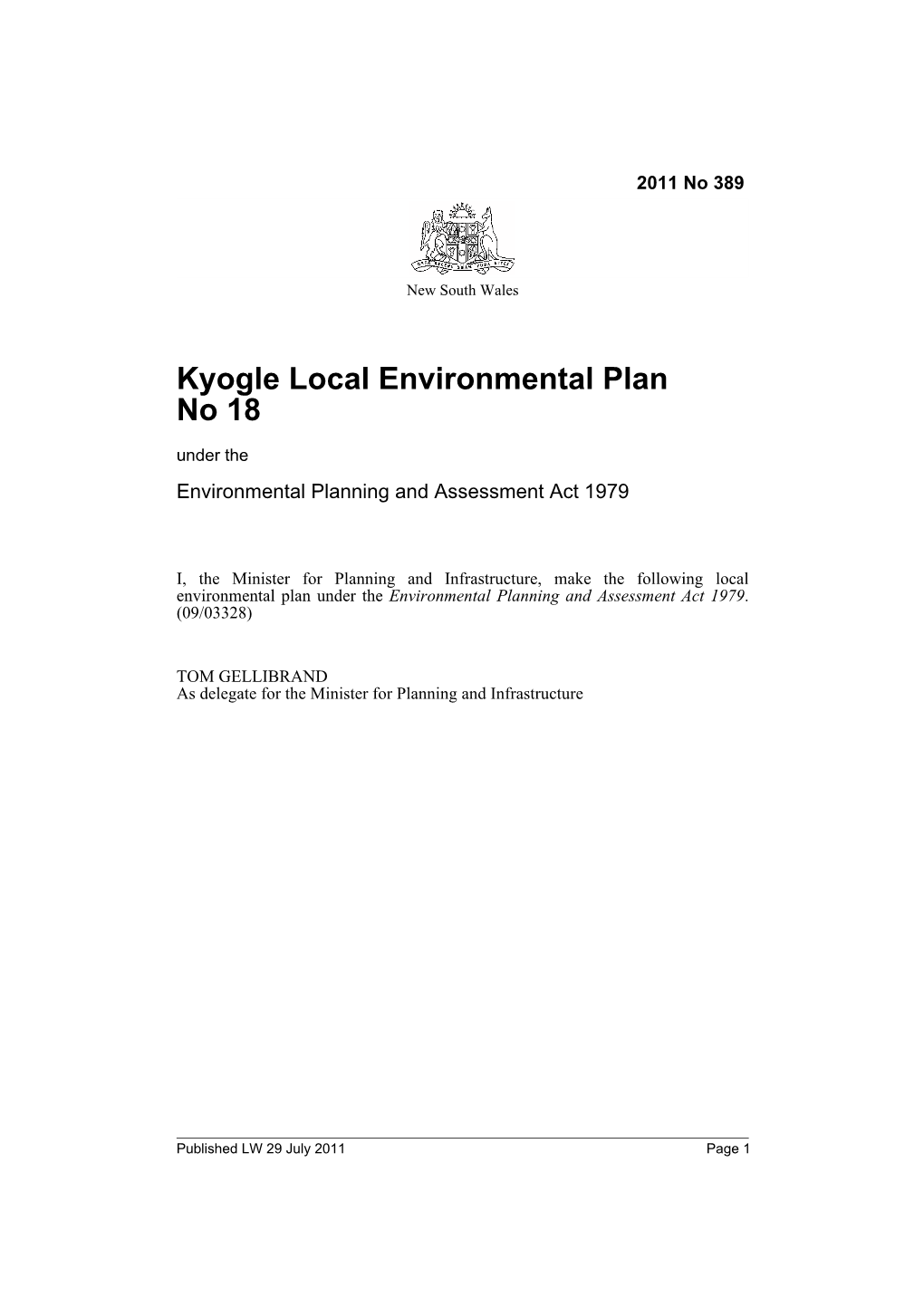 Kyogle Local Environmental Plan No\ 18