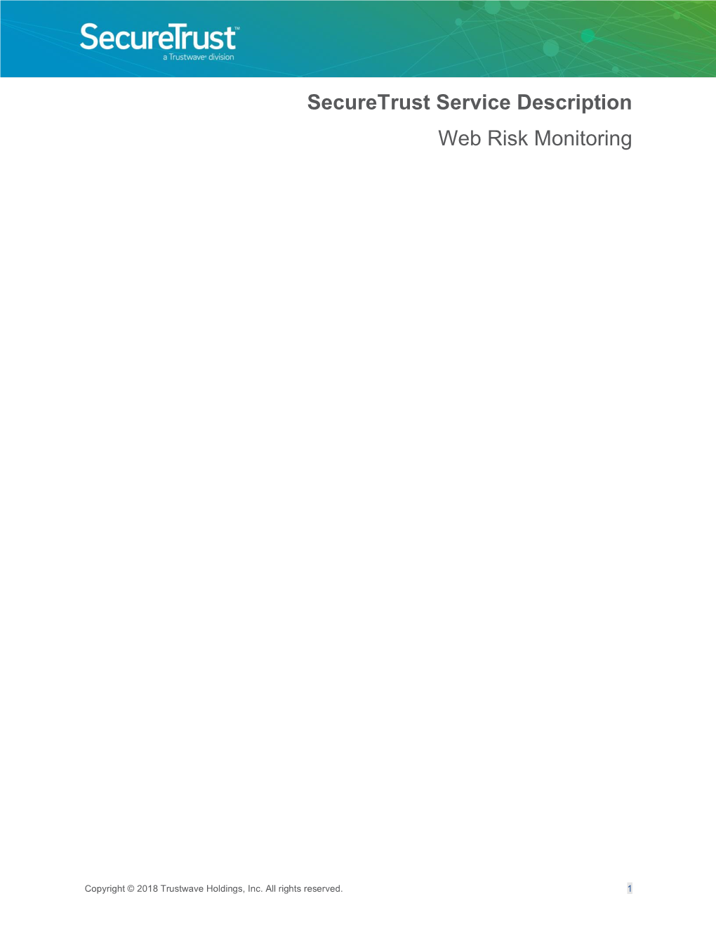 Securetrust Service Description Web Risk Monitoring