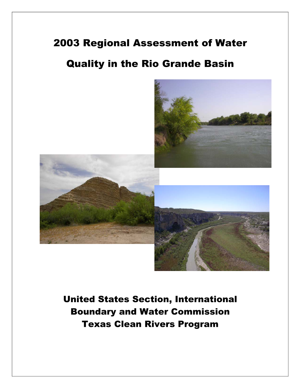 2003 Regional Assessment of Water