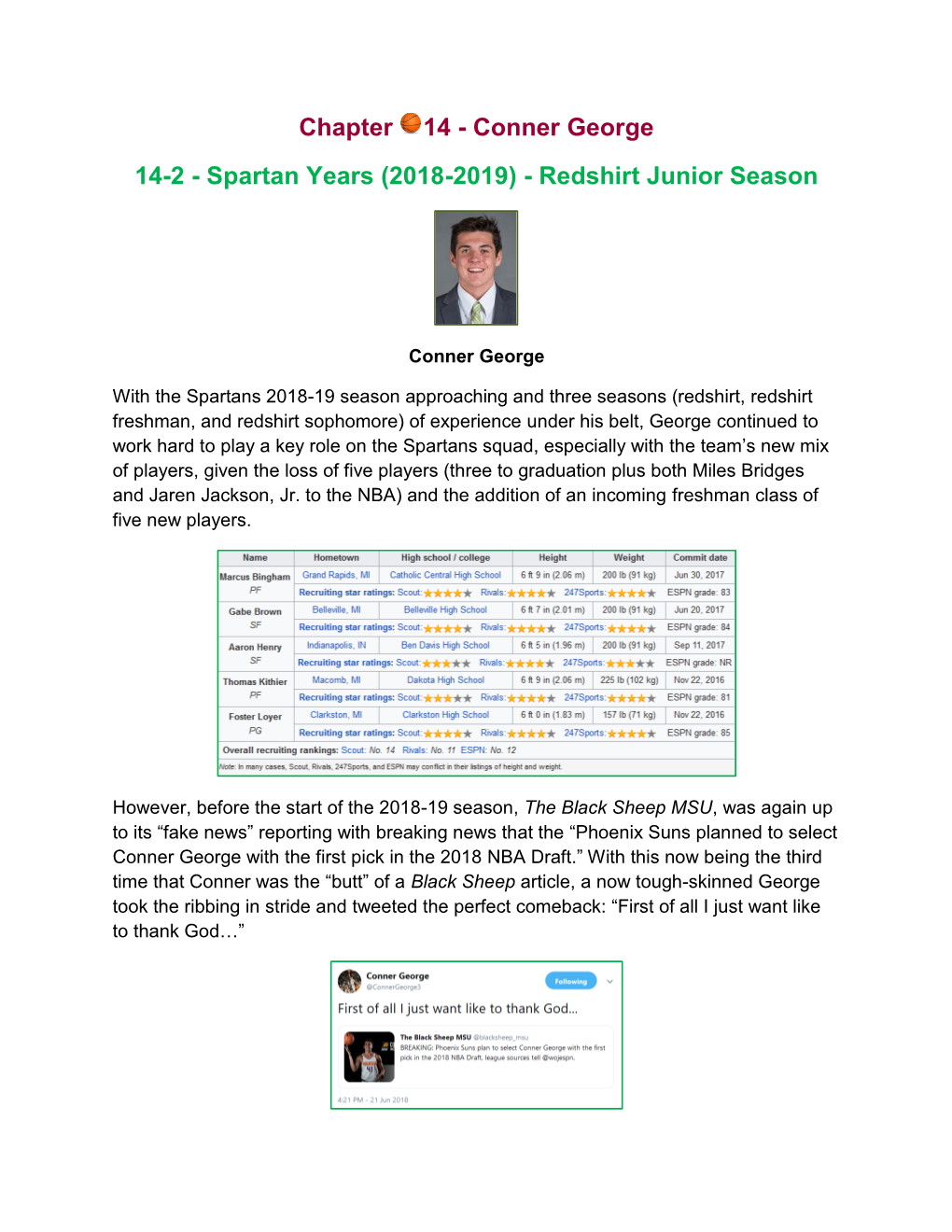 Conner George 14-2 - Spartan Years (2018-2019) - Redshirt Junior Season