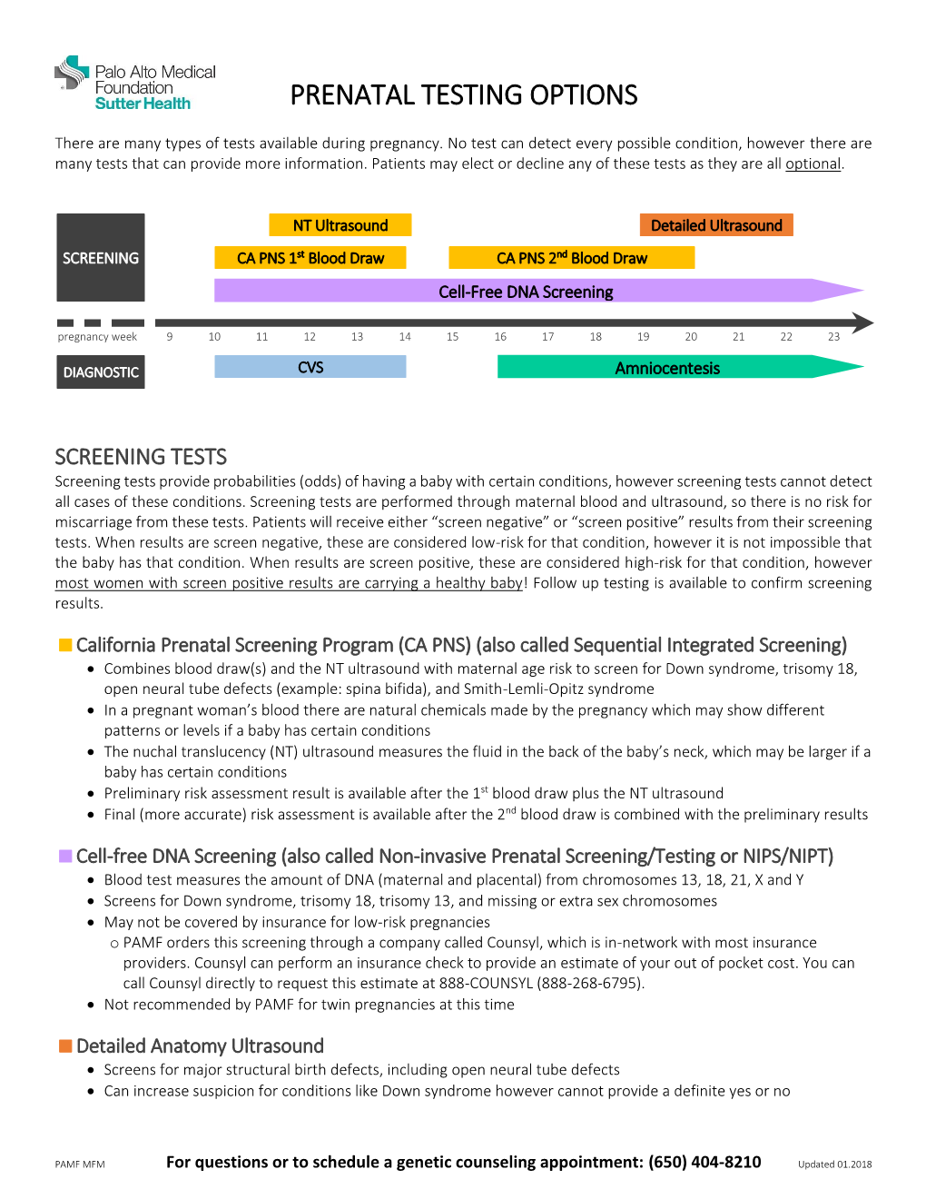 Prenatal Testing Options